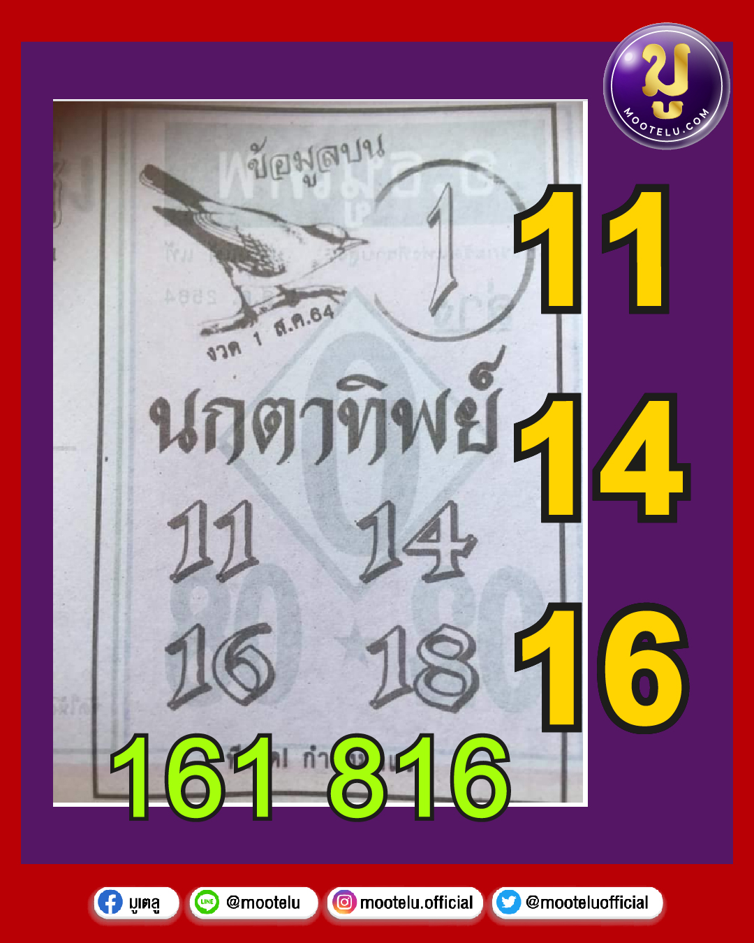 นกคาทิพย์ 01-08-64