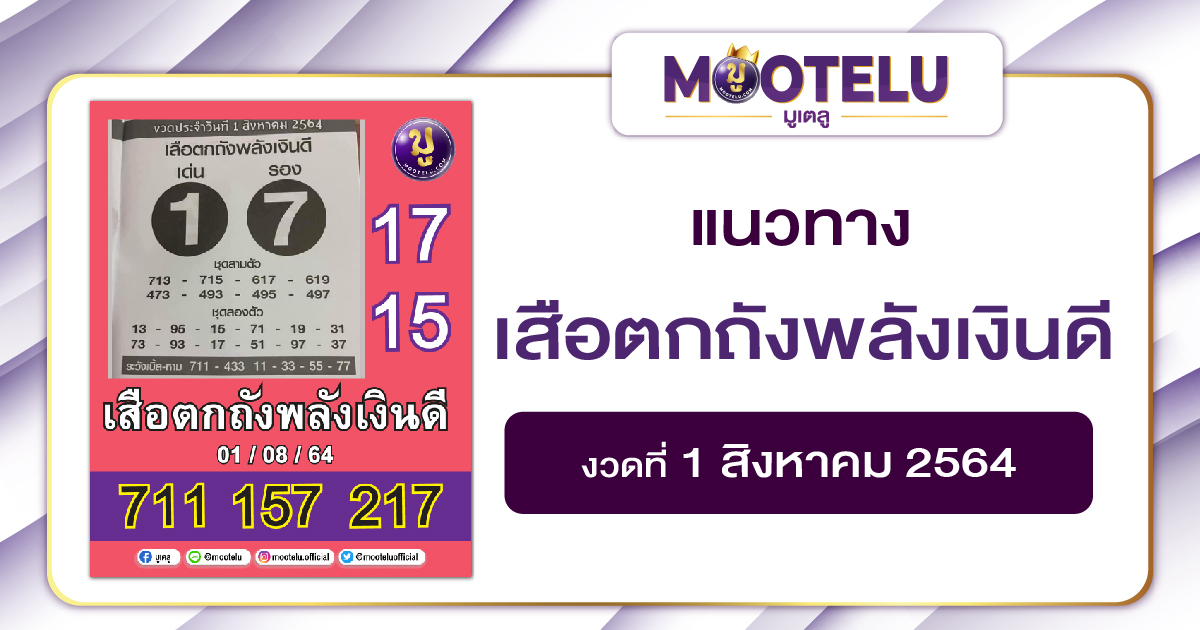 เสือตกถังพลังเงินดี 01-08-64