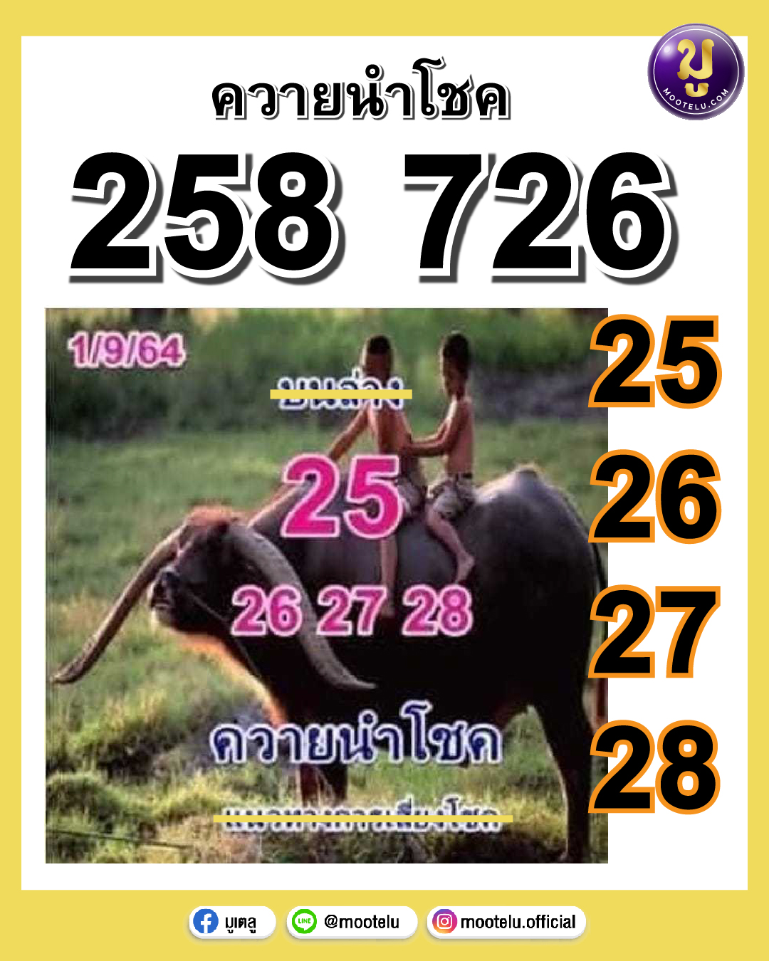 ควายนำโชค 01-09-64