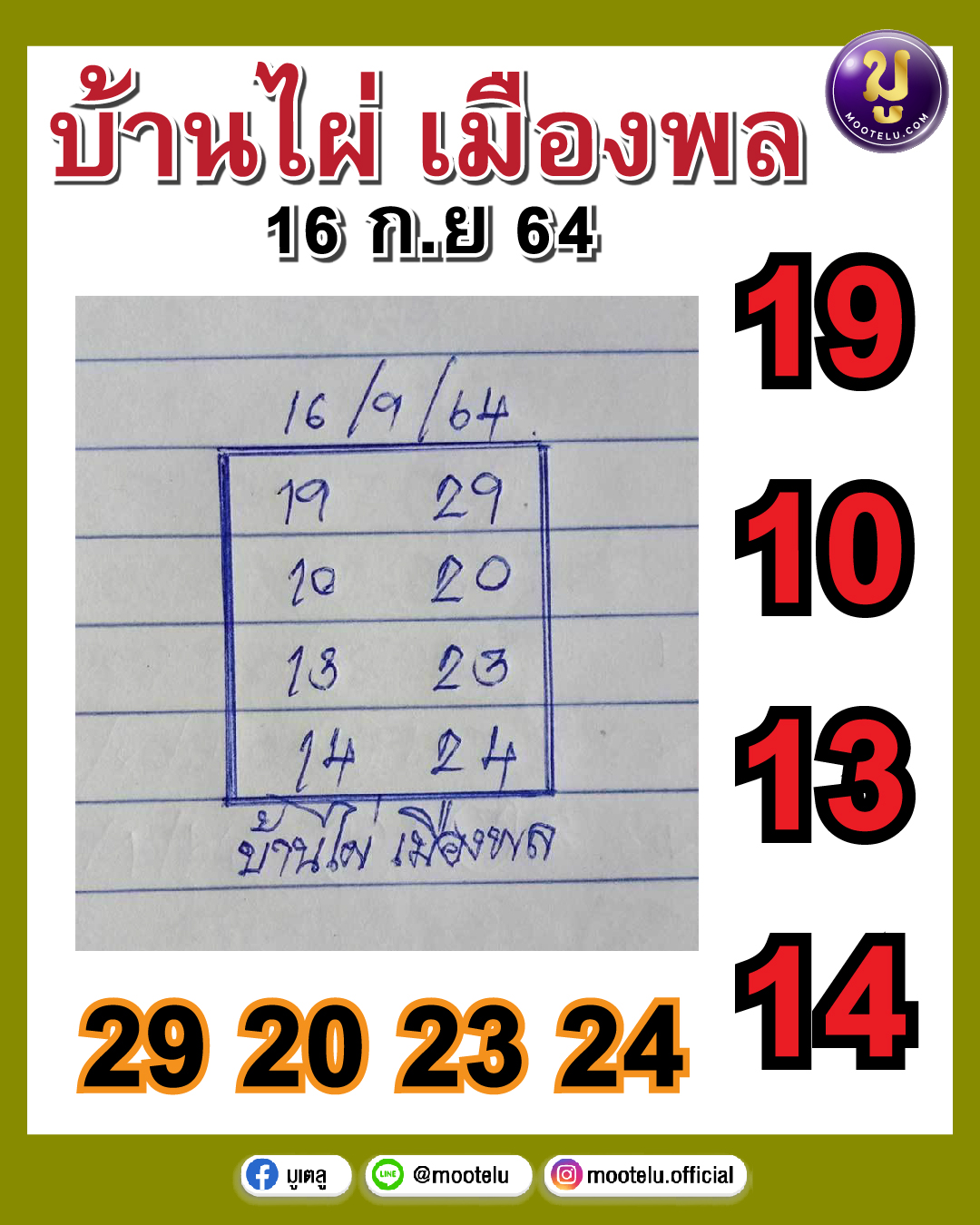 บ้านไผ่เมืองพล 16-09-64