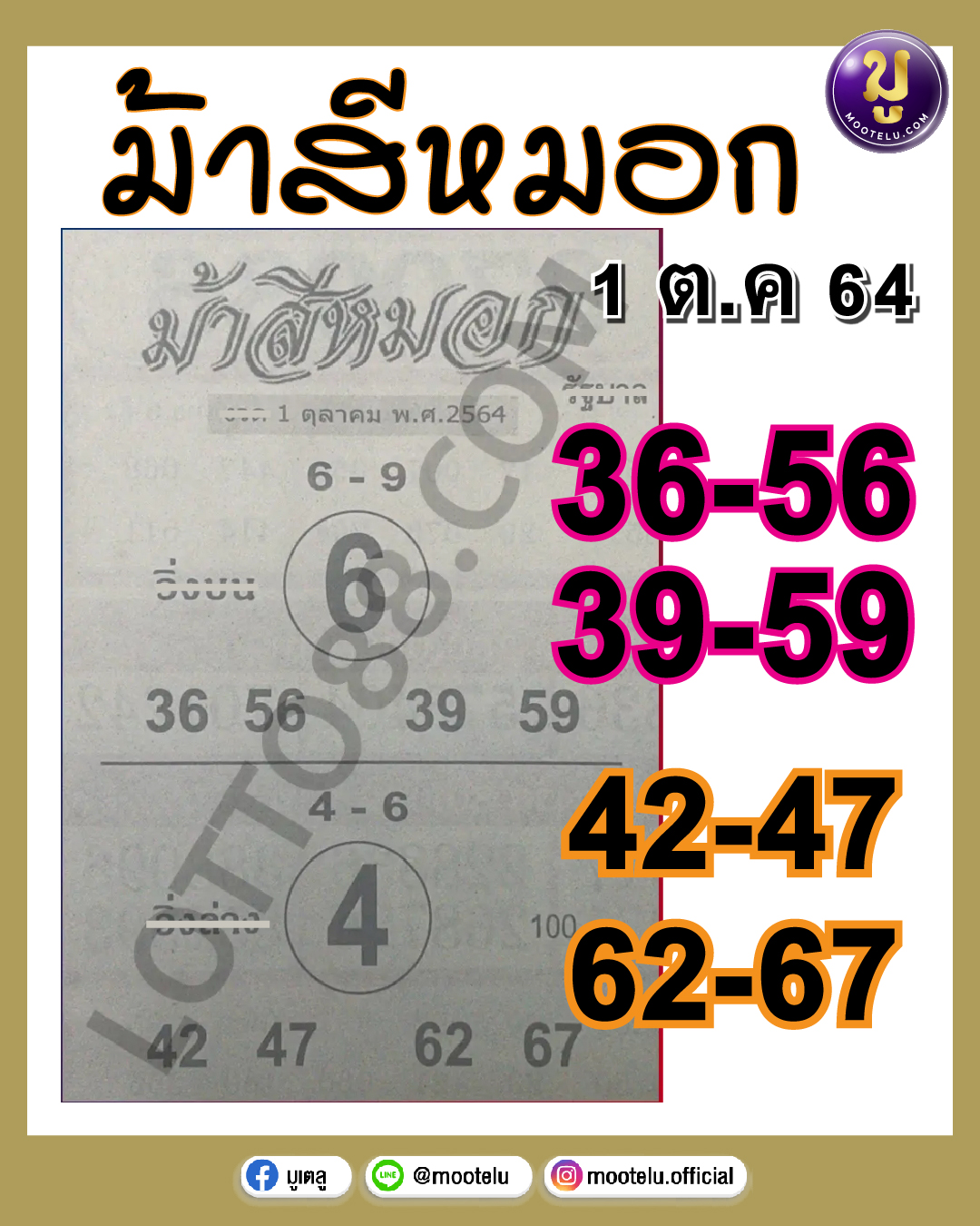 ม้าสีหมอก 01-10-64