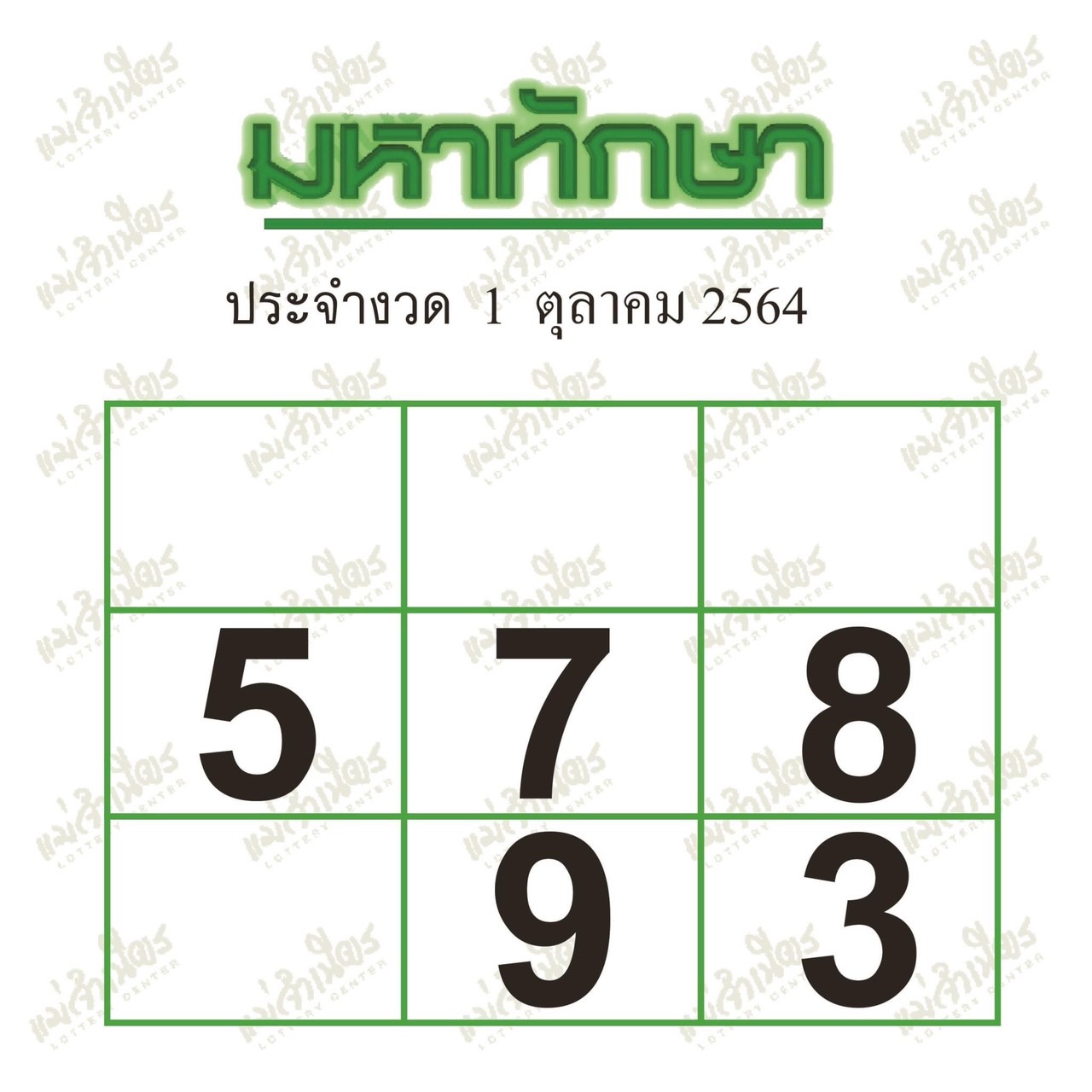 มหาทักษา 01-10-64