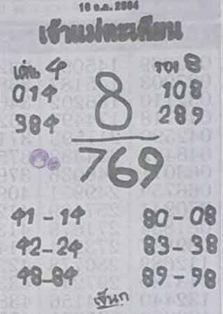 หวยเจ้าแม่ตะเคียนทอง 16-10-64