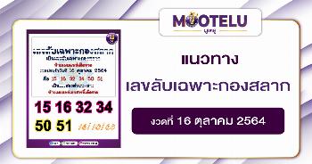เลขลับเฉพาะกองสลาก 16-10-64