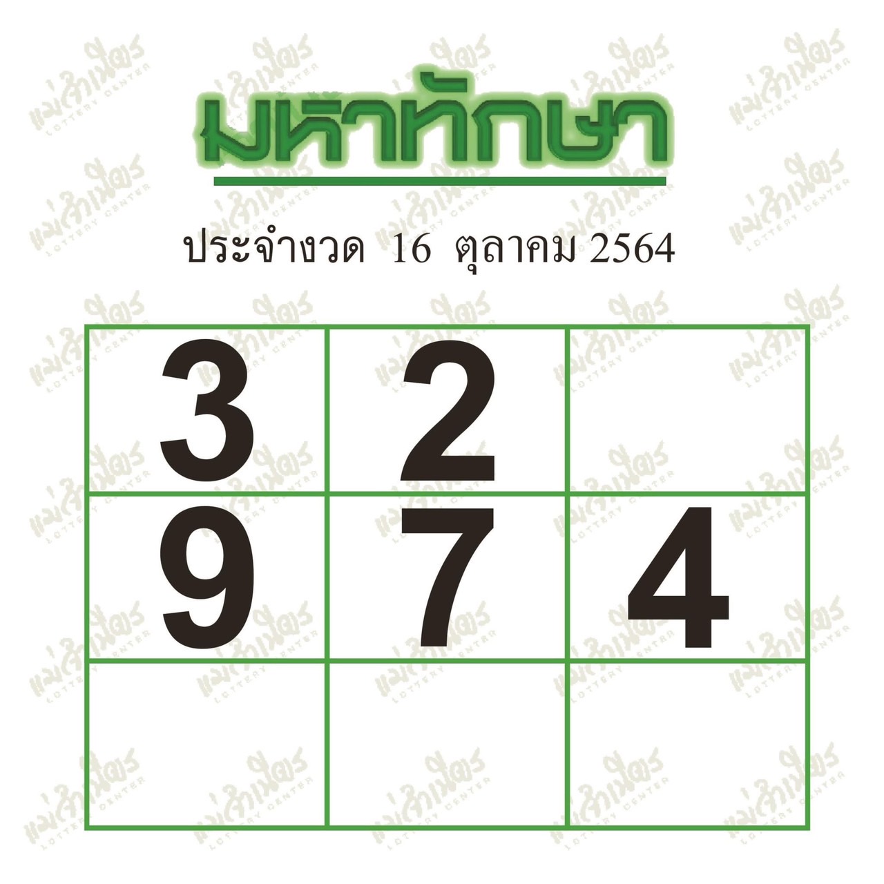 มหาทักษา 16-10-64