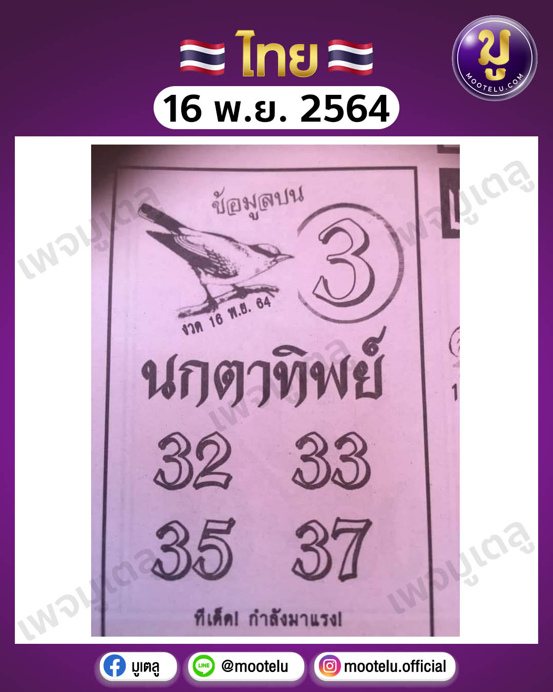 นกตาทิพย์ 16-11-64