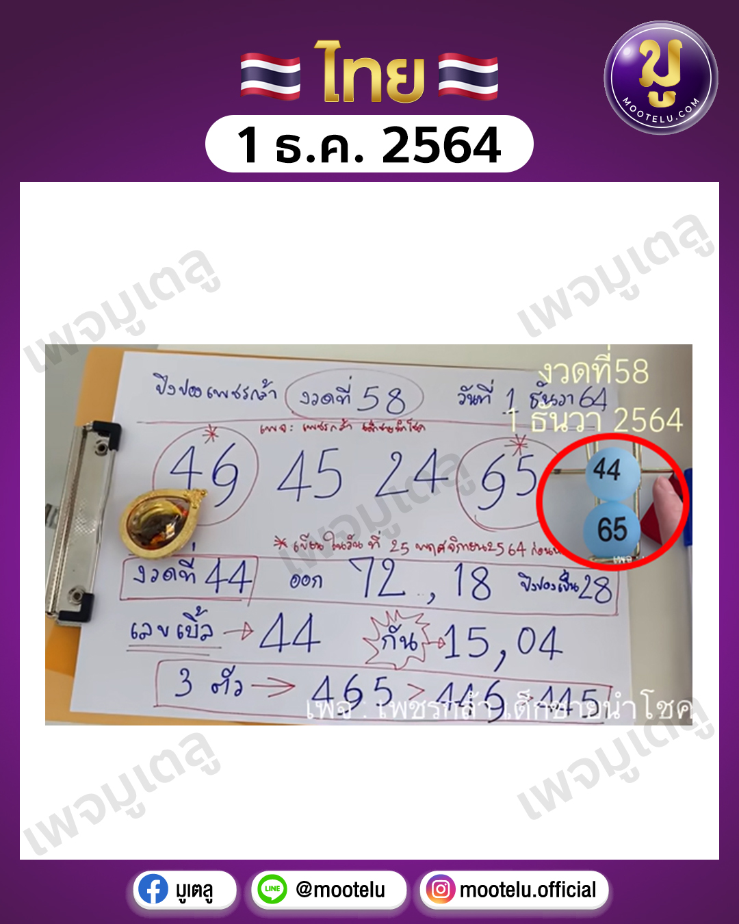 เพชรกล้า เด็กชายนำโชค 1-12-64