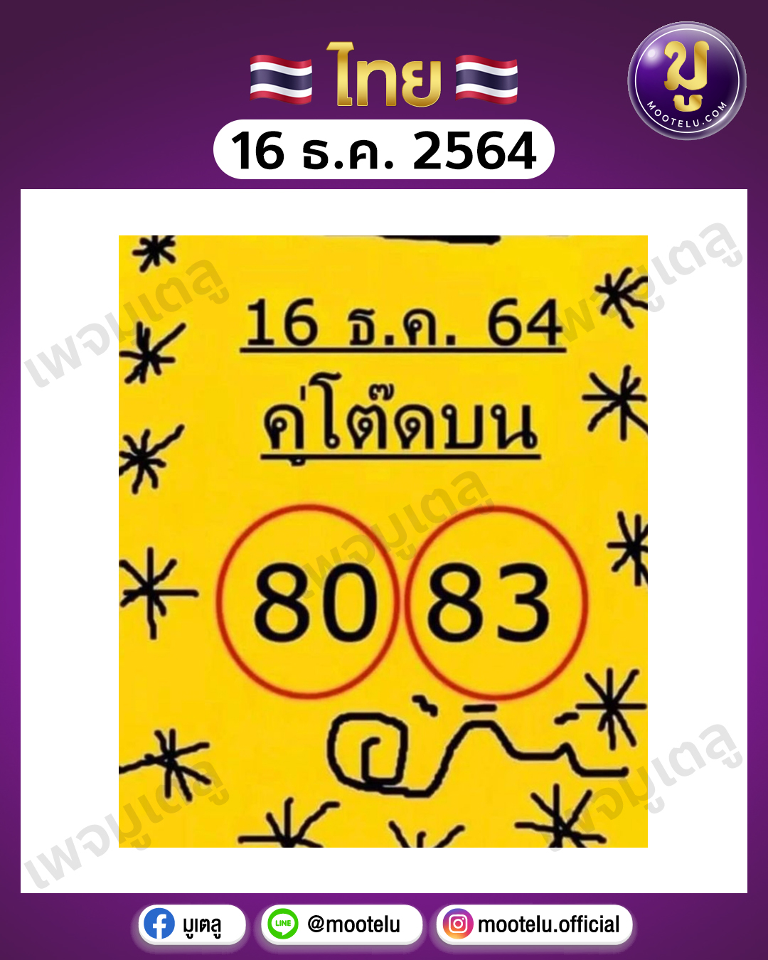 คู่โต๊ดบน 16-12-64