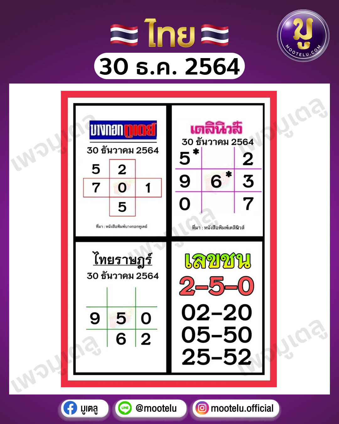 เลขชน สำนักพิมพ์ 30-12-64