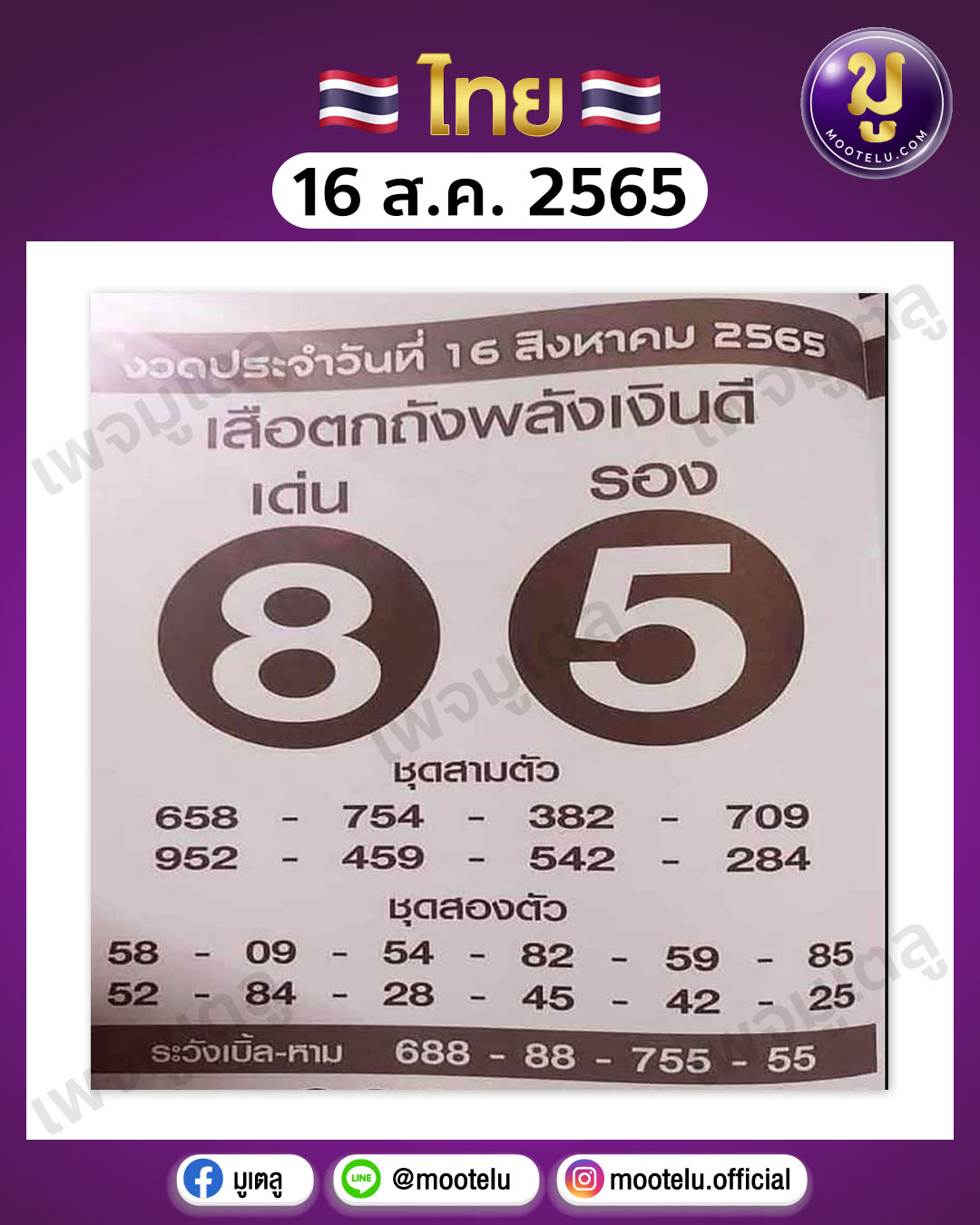 เสือตกถัง พลังเงินดี 16-8-65