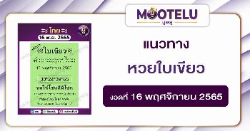 หวยใบเขียว 16-11-65
