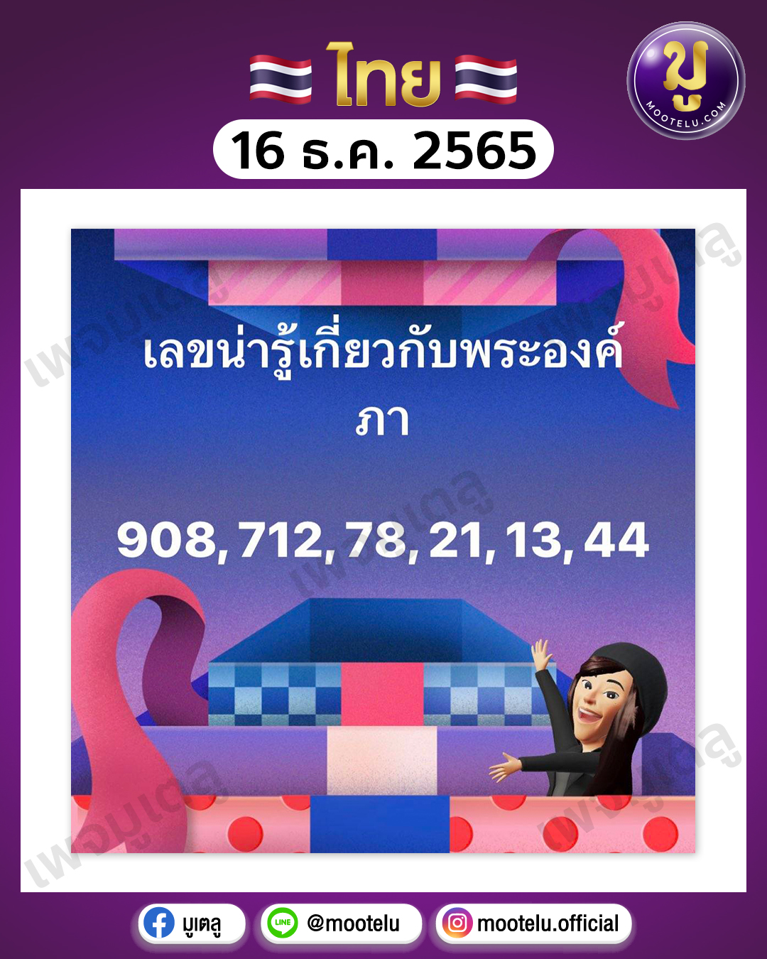 เลขน่ารู้เกี่ยวกับองค์ภา 16-12-65