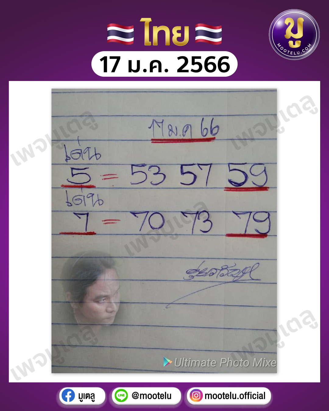 หวยดุ่ยภรัญ 17-1-66