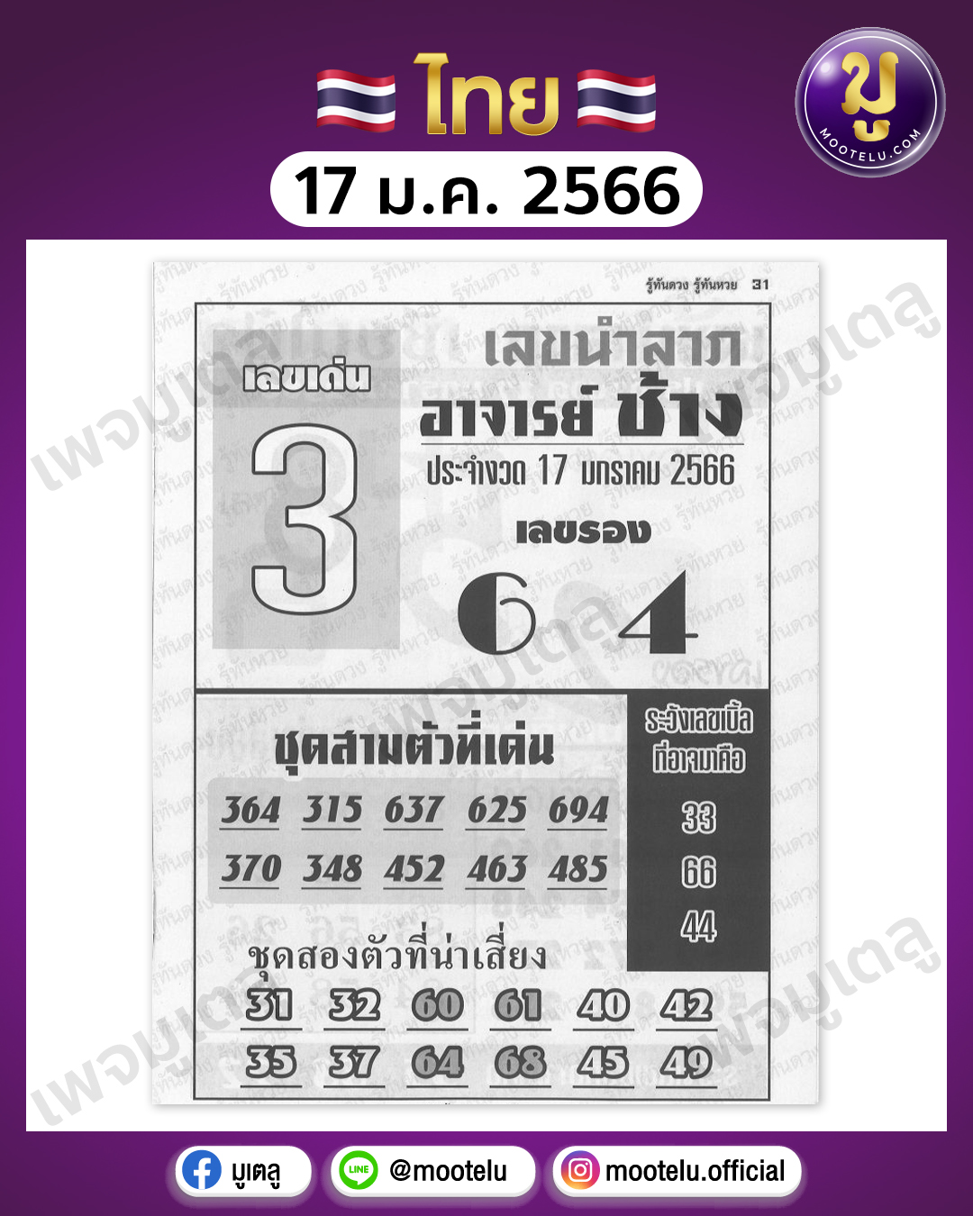 อาจารย์ช้าง 17-1-66