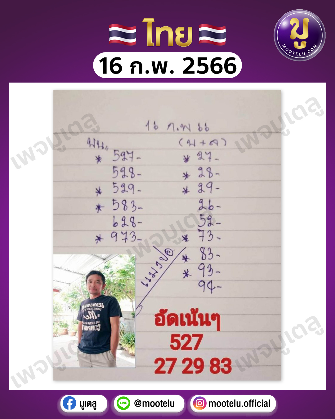 หวยแมงปอ 16-2-66