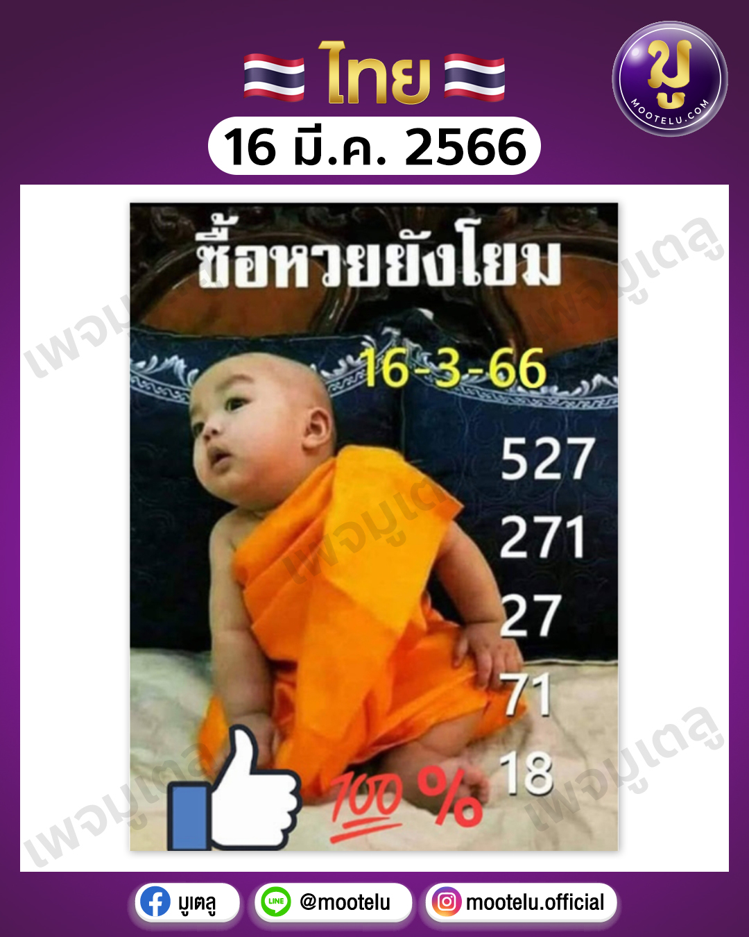หวยเณรน้อย16-3-66
