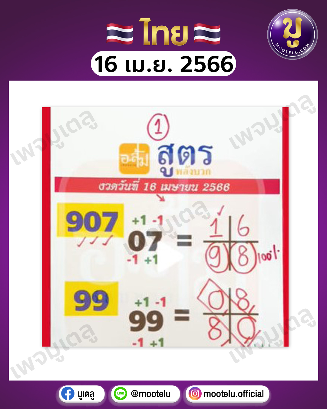 หวยอาจารย์ส้ม 16-4-66