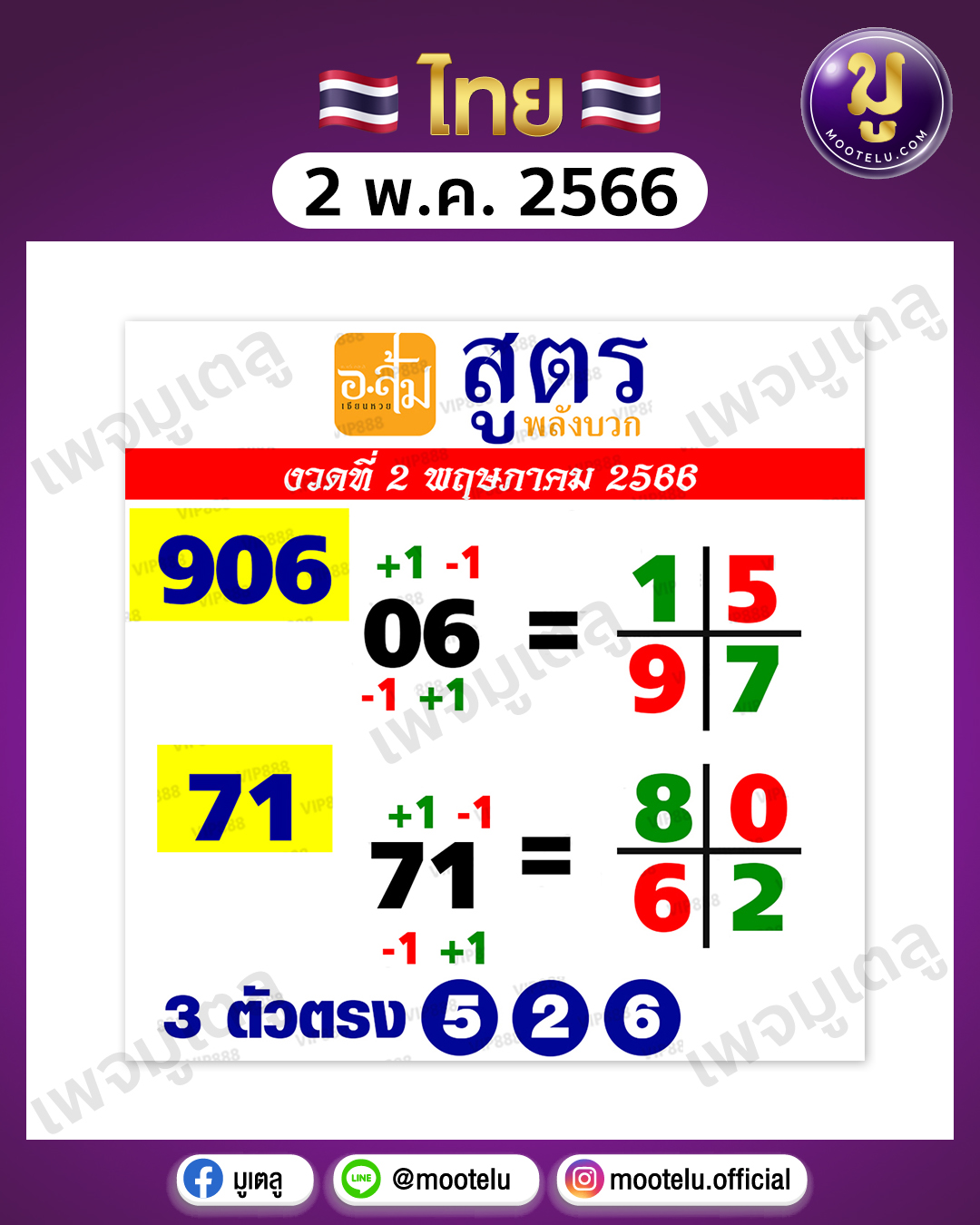 หวยอาจารย์ส้ม 2-5-66