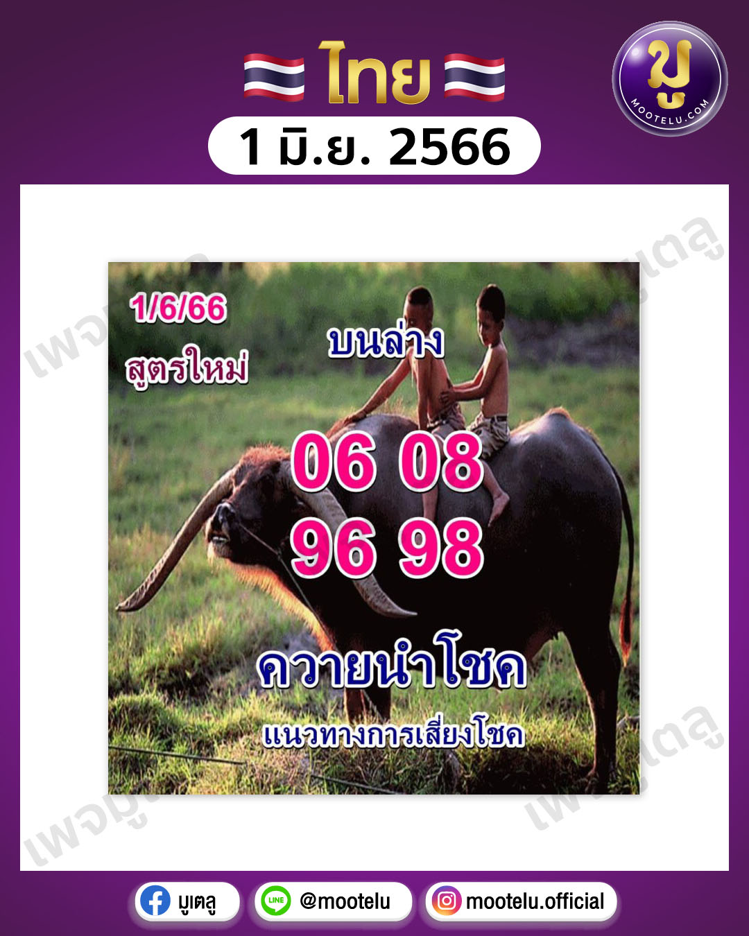 หวยควายนำโชค 1-6-66