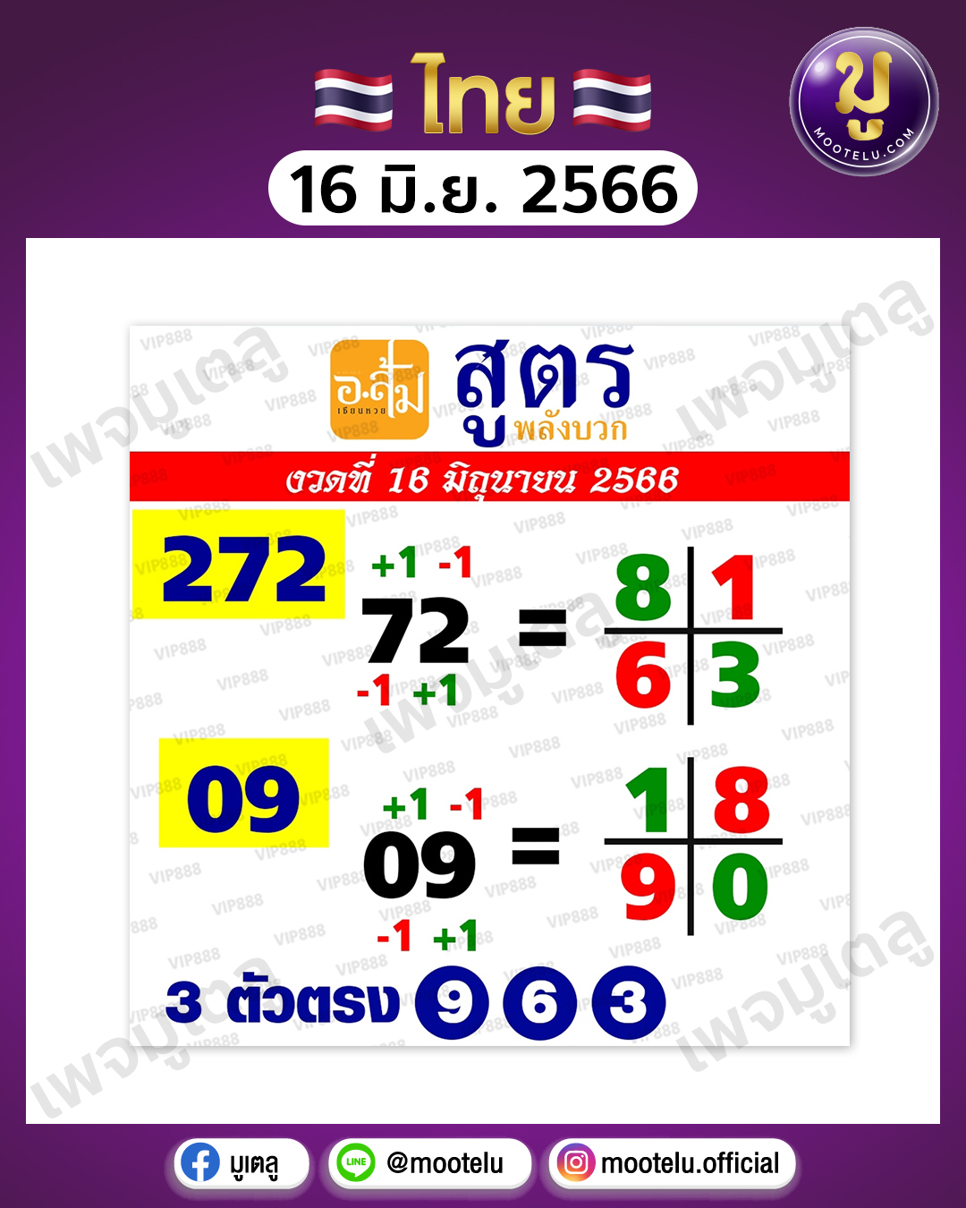 หวยอาจารย์ส้ม 16-6-66 