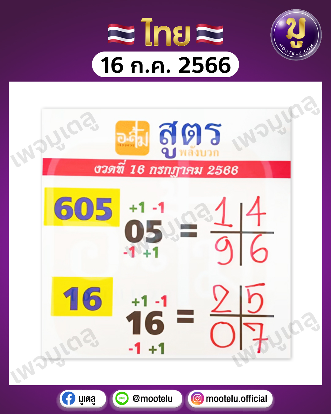 หวยอาจารย์ส้ม 16-7-66 