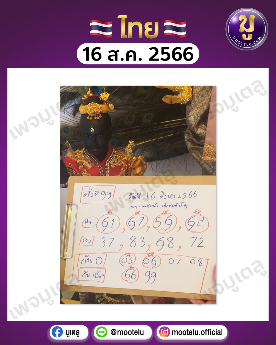 เพชรกล้า เด็กชายนำโชค 16-8-66 
