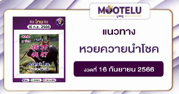 หวยควายนำโชค 16-9-66 