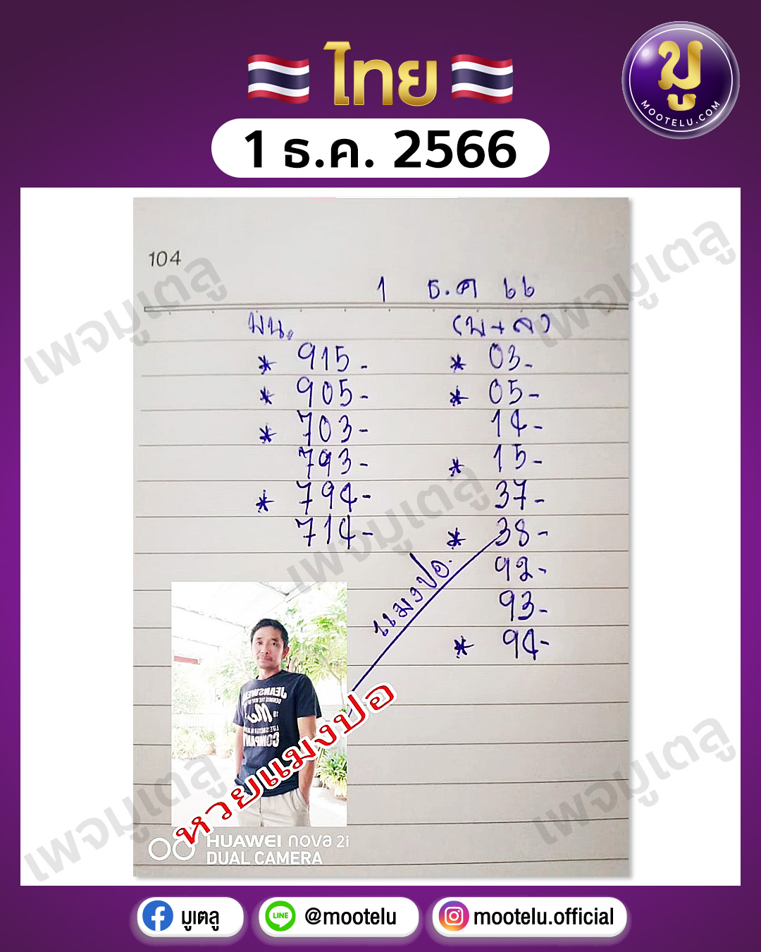 หวยแมงปอ 1-12-66 