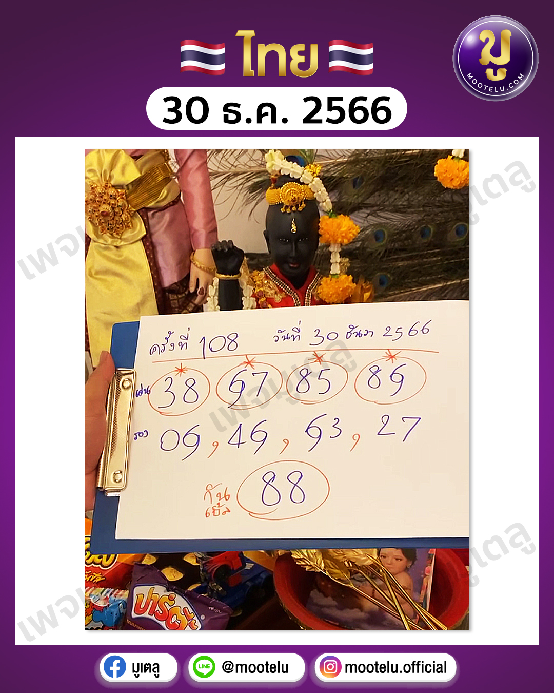 หวยเพชรกล้า 30-12-66 