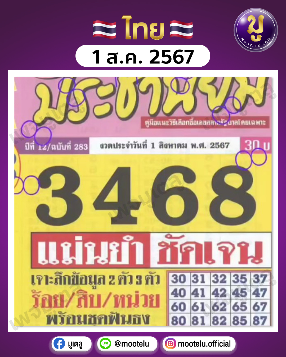 หวยประชานิยม 1-8-67 
